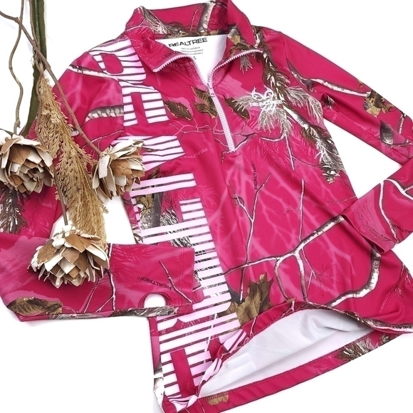 Real Tree Pink Women's Camouflaged Sweatshirt Sz S - Picture 7 of 13
